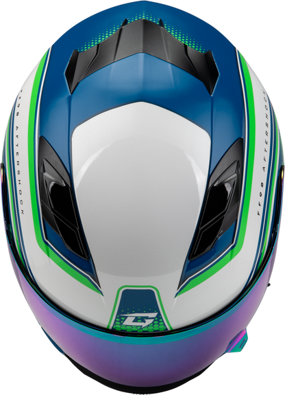 Ff 98 Aftershock Helmet White/Neon Green Sm