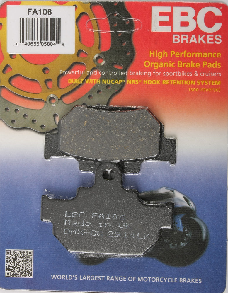 Brake Pads Fa106 Organic