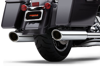 909 Twins 4" Slip Ons Chrome Flh/Flt 95 16