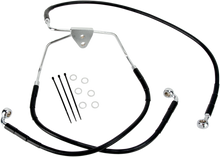 DRAG SPECIALTIES Brake Line - Front - Black - +8" 620085-8BLK