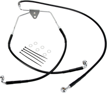DRAG SPECIALTIES Brake Line - Front (Lower/Upper) - Black 660411-BLK