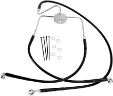 DRAG SPECIALTIES Brake Line - Front - Black - +2" 644410-2BLK