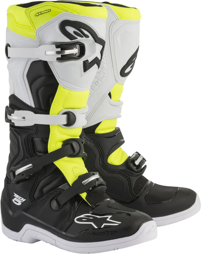 Tech 5 Boots Black/White/Yellow Sz 06