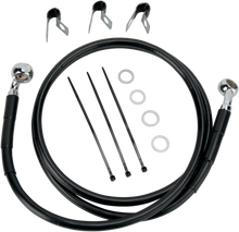 DRAG SPECIALTIES Brake Line - Front - Black - +6" - '00-'07 FLST 660214-6BLK
