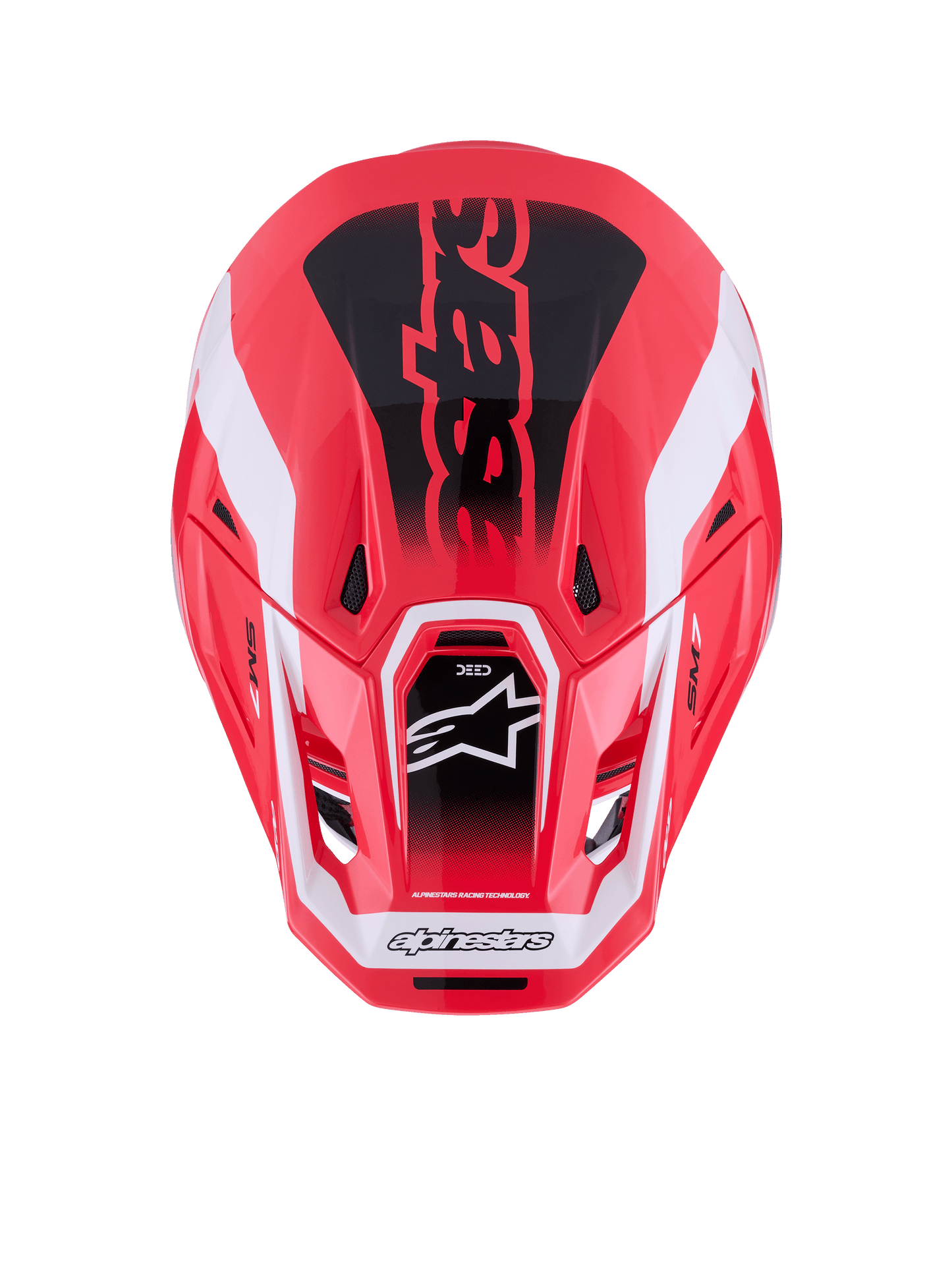 Sm7 Deed Helmet Red/Blk/Wht Glossy Md