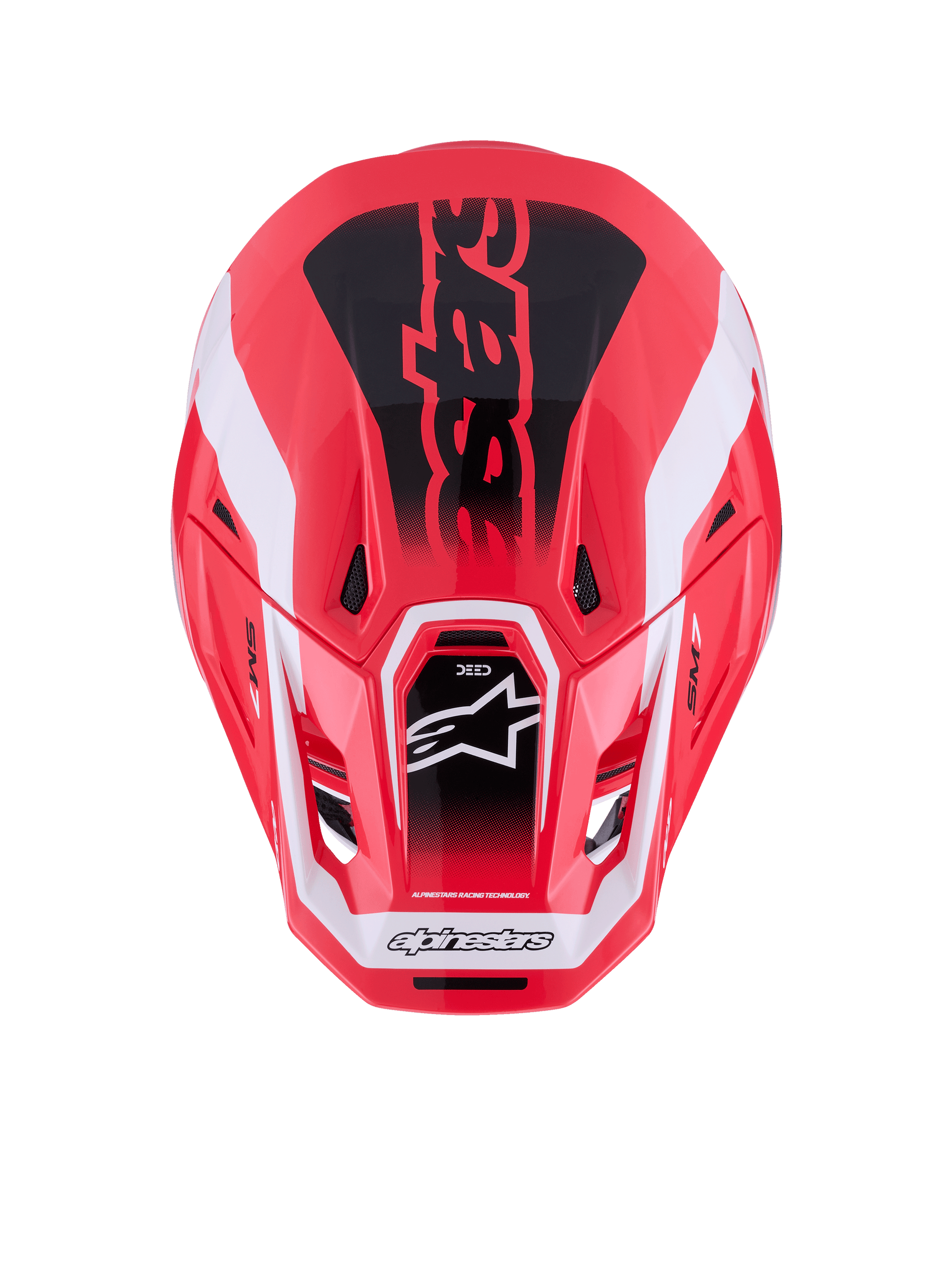 Sm7 Deed Helmet Red/Blk/Wht Glossy Md