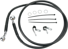DRAG SPECIALTIES Brake Line - Front - Black - +2" 640113-2BLK