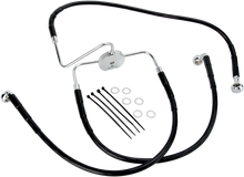 DRAG SPECIALTIES Brake Line - Front (Lower/Upper) - Black 640116-BLK