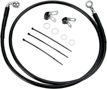 DRAG SPECIALTIES Brake Line - Front - Black - +2" - FXDL '01-'05 640110-2BLK
