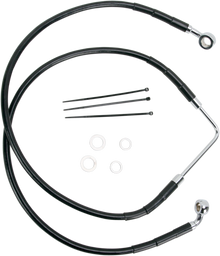DRAG SPECIALTIES Brake Line - Front (Upper) - Black 660328-BLK