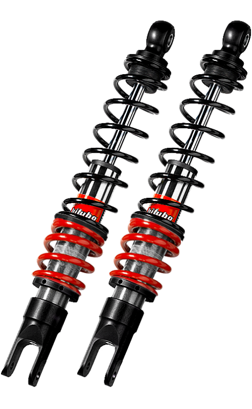 Bitubo YGB0 Twinshocks Rear Adjustable: Spring Preload, Black Spring