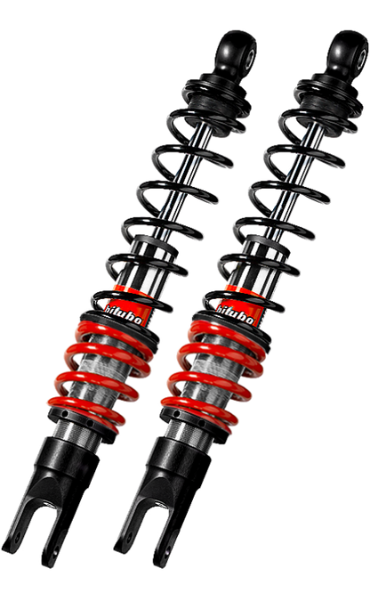 Bitubo YGB0 Twinshocks Rear Adjustable: Spring Preload, Black Spring