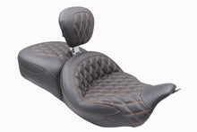 Mustang 08-25 Harley FL Touring Rd King Sp, Rd Glide Ltd, Dble Diamond ST Backrest - Black/MO