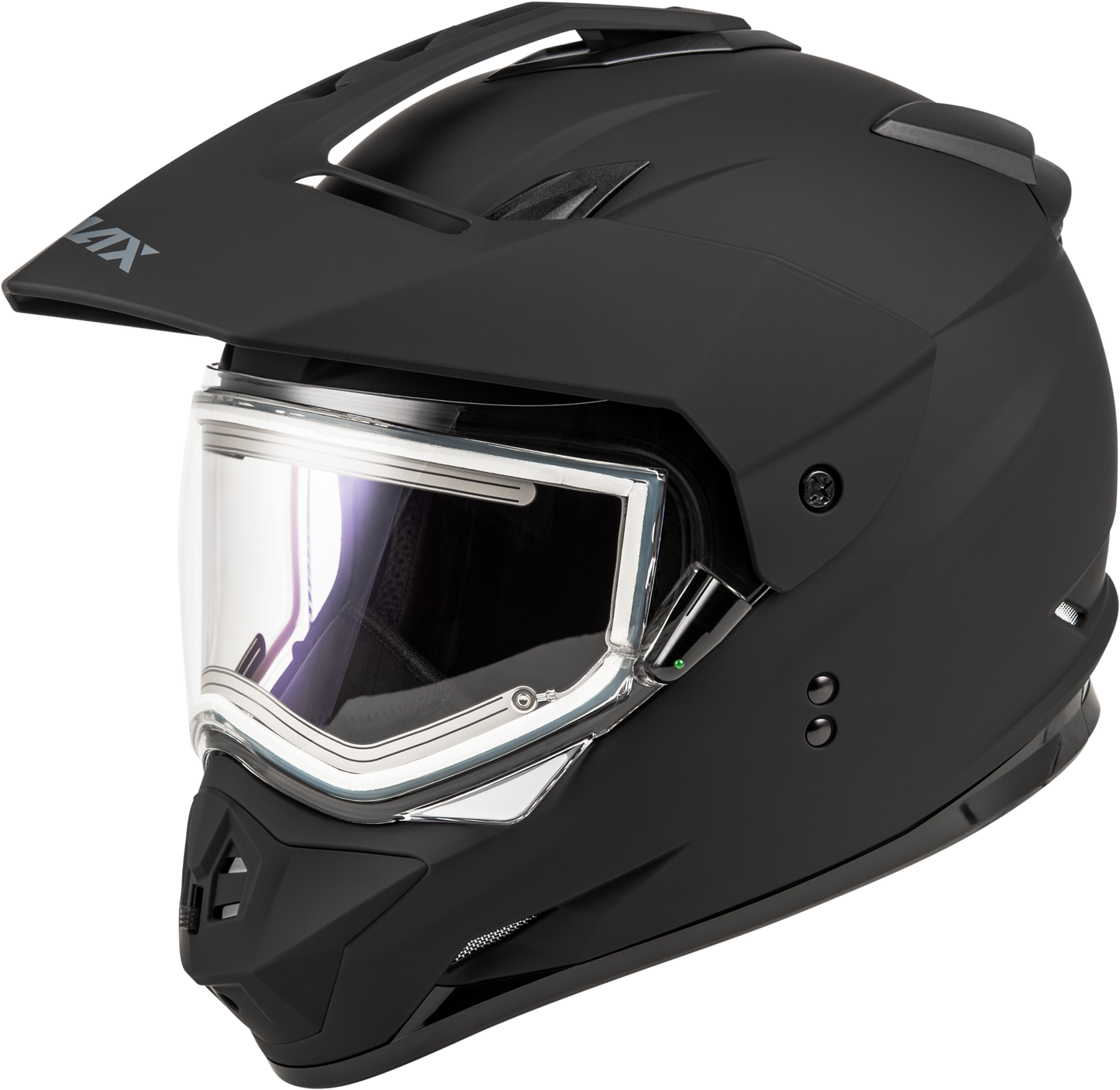 Gm 11s Snow Helmet W/ Elec Shield Matte Black Md