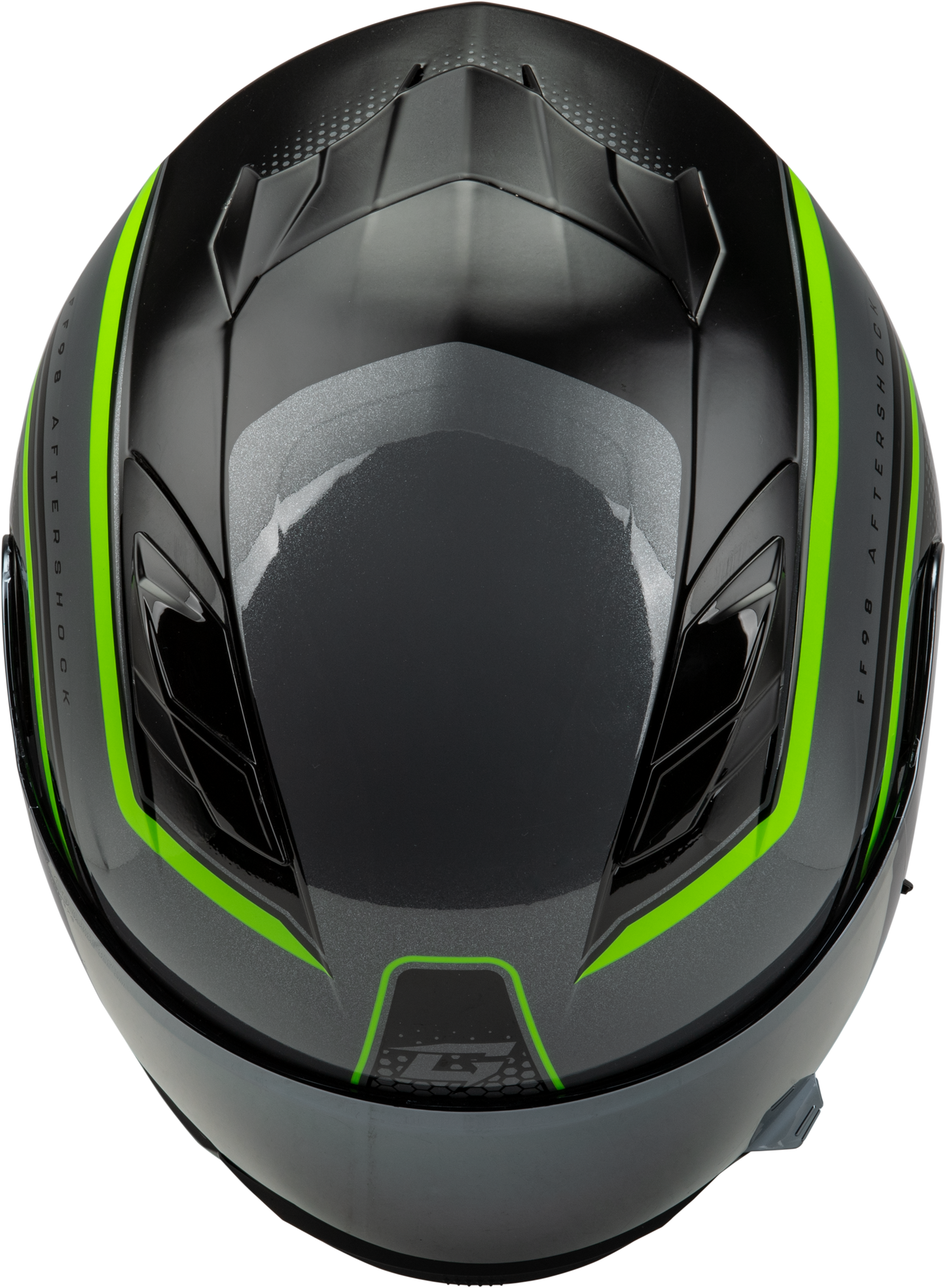 Ff 98 Aftershock Helmet Grey/Neon Green Xl