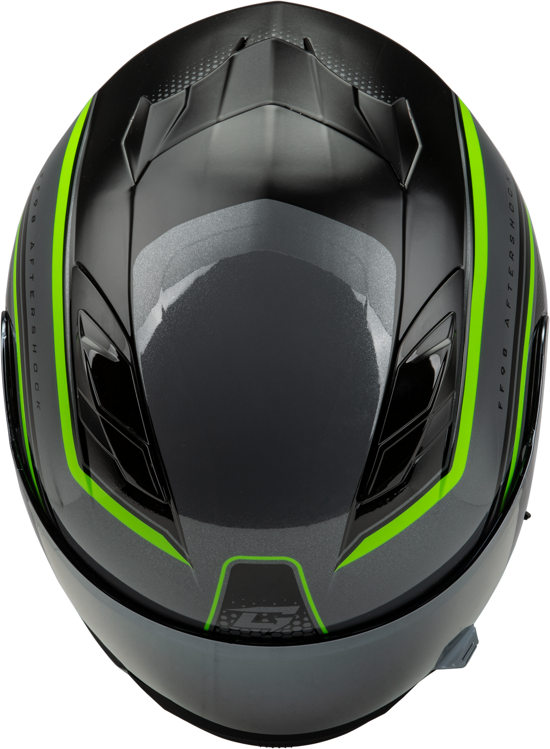 Ff 98 Aftershock Helmet Grey/Neon Green Md