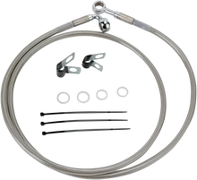 DRAG SPECIALTIES Brake Line - Front - +4" - Stainless Steel 640115-4