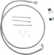 DRAG SPECIALTIES Brake Line - Front - +4" - Stainless Steel 640113-4
