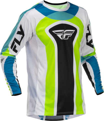 Lite Le Current Jersey White/Lime/Blue Sm