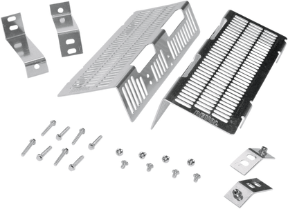 DEVOL Radiator Guards - Brushed Aluminum - Yamaha 0101-5504