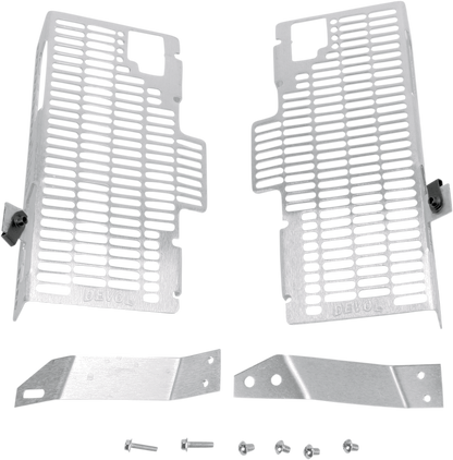 DEVOL Radiator Guards - Brushed Aluminum - Honda 0101-1205