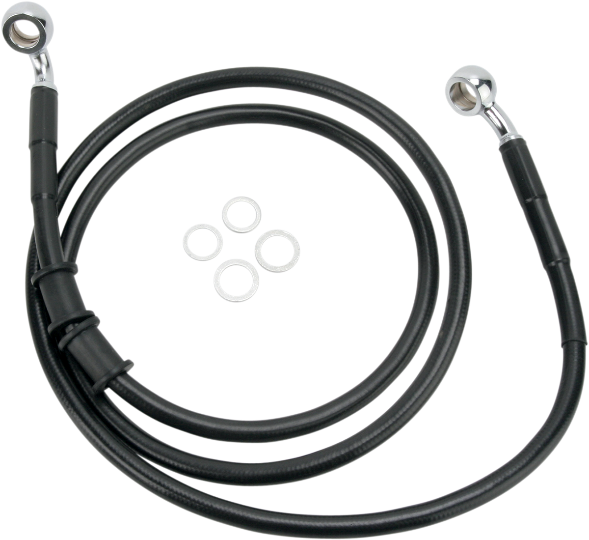 DRAG SPECIALTIES Brake Line - Front (Upper) - Black 660335BLK