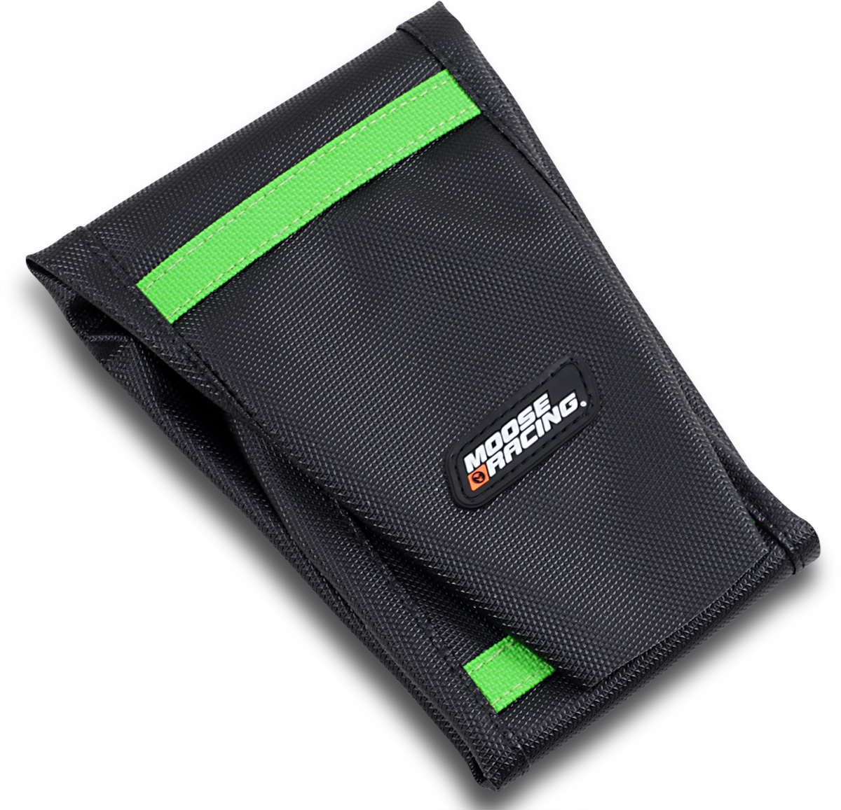 MOOSE OFFROAD Ribbed Seat Cover - Black Cover/Green Ribs - Kawasaki KX250/450 '19-'25 KXF45019-334
