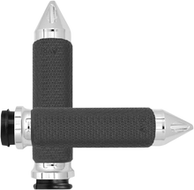 AVON GRIPS Vibration Dampening Memory Foam Grips - Small - Spike - TBW - Chrome MF-63-CH-FLY-SP