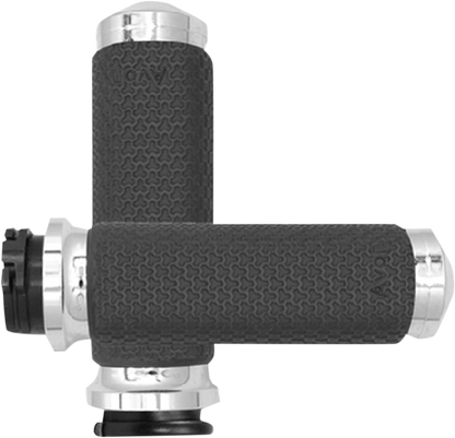 AVON GRIPS Vibration Dampening Memory Foam Grips - Large - Chrome MF-63B-CH