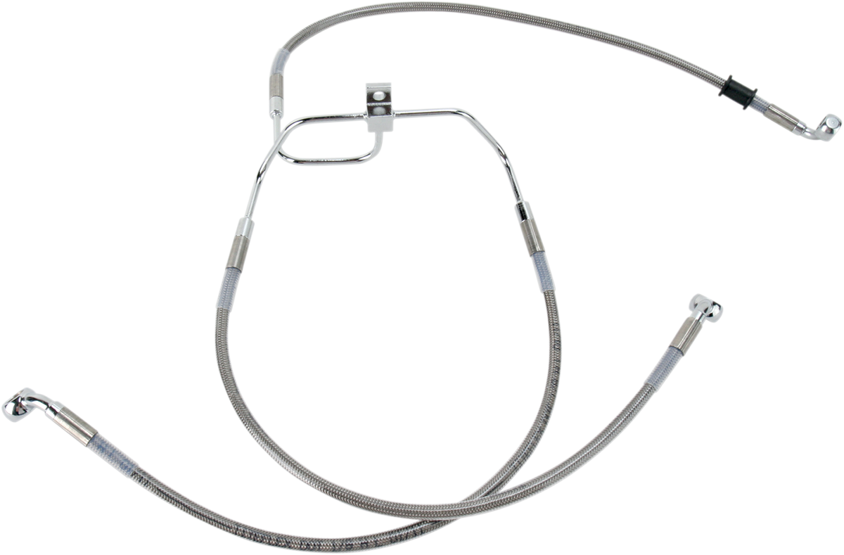 DRAG SPECIALTIES Brake Line - +4" - Stainless Steel - FXDF '08-'17 660325-4