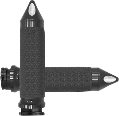 AVON GRIPS Vibration Dampening Memory Foam Grips - Small - Spike - Black MF-63-ANO-SPK