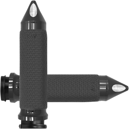 AVON GRIPS Vibration Dampening Memory Foam Grips - Small - Spike - TBW - Black MF-63-AN-FLY-SP