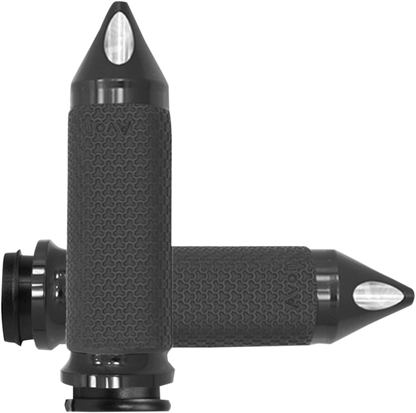 AVON GRIPS Vibration Dampening Memory Foam Grips - Large - Spike - TBW - Black MF-63B-AN-FL-SP