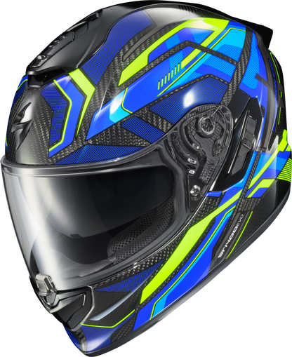 Exo St1400 Evo Carbon Helmet Hex Gloss Blue Lg
