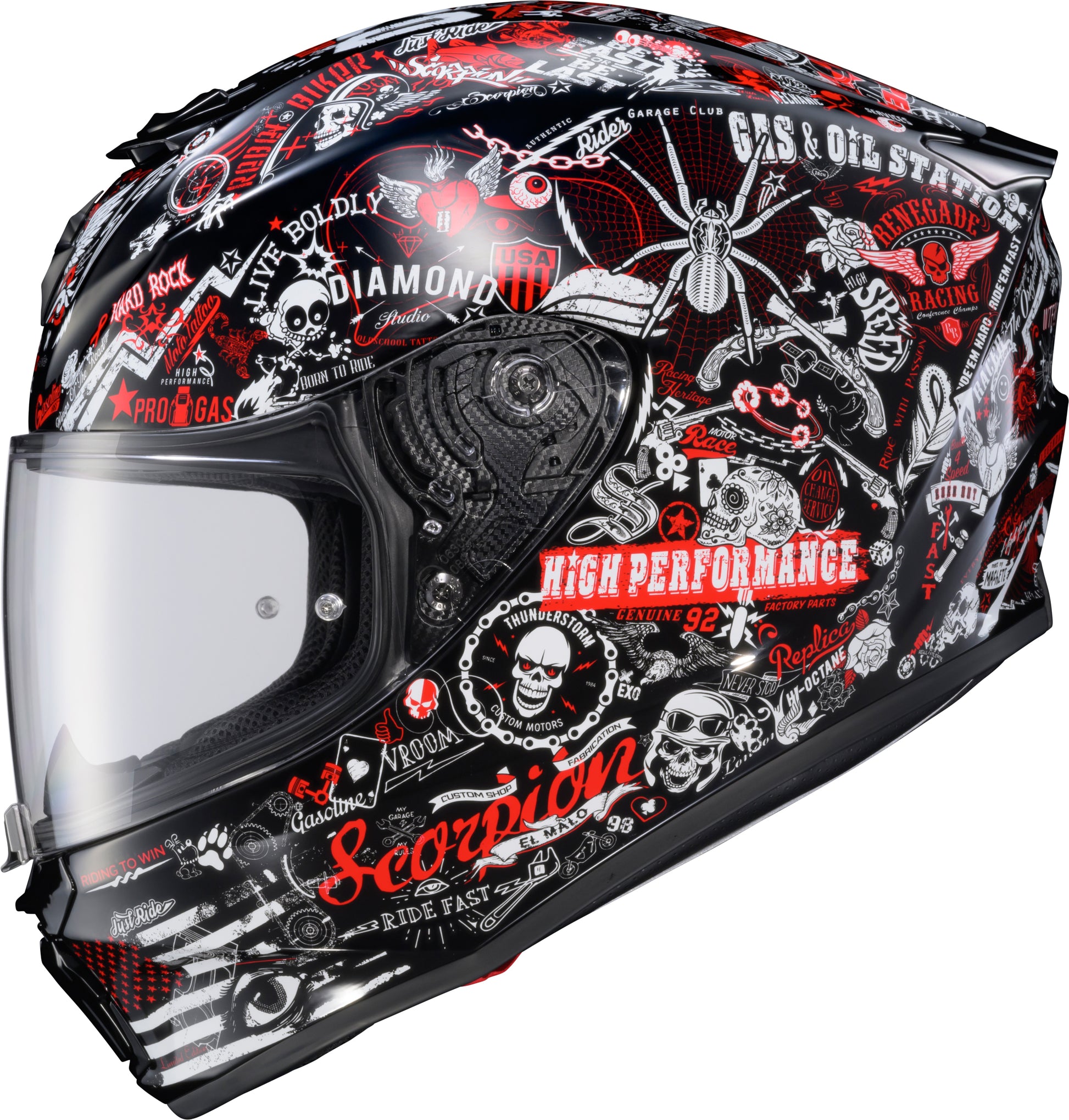 Exo R330 Full Face Helmet Shake 2 Red Xl