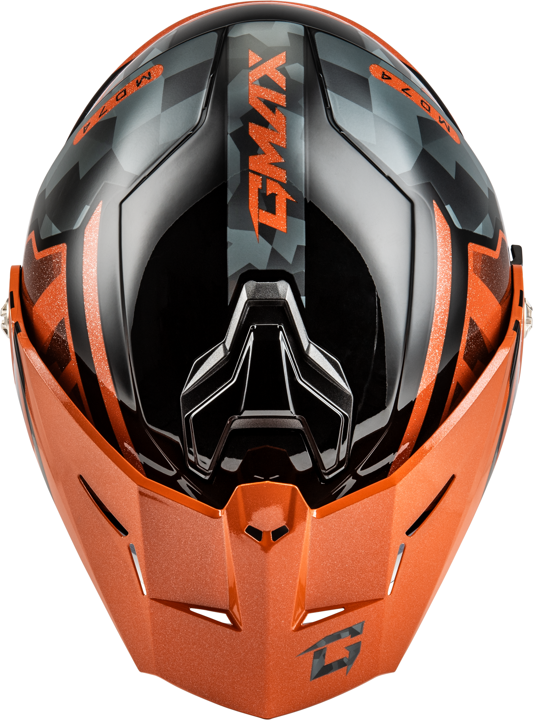 Md 74 Striker Modular Helmet W Smk Shield Blk/Gry/Or Mtlc Sm