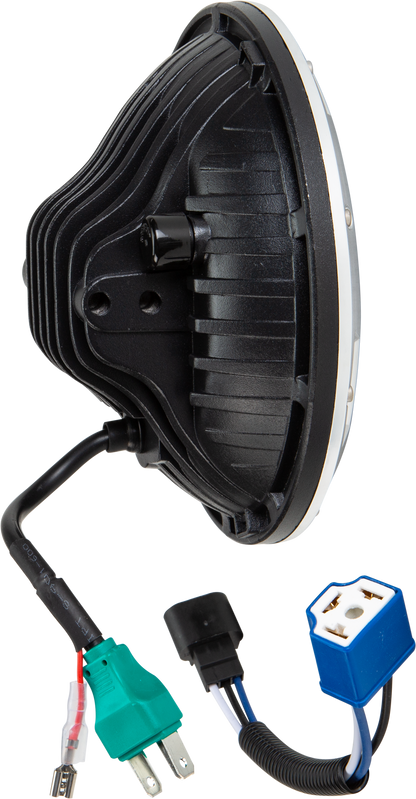 Led Headlight 7" 90w Chrome 3500/2400 Lumens