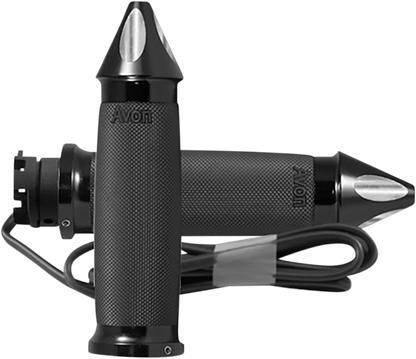 AVON GRIPS Heated Grips - Custom Contour - Spike - Indian - Black IN-S-CC-86-S-H