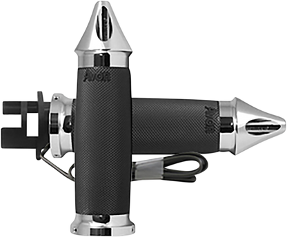 AVON GRIPS Heated Grips - Custom Contour - Spike - Indian - Chrome MT-IN-CC-85-S-H