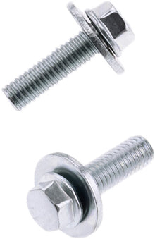 8mm Hex Head Flange Bolt 6x1.0x20mm W/20mm Washer 10/Pk