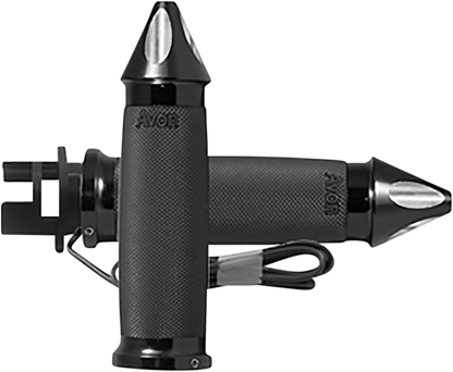 AVON GRIPS Heated Grips - Custom Contour - Spike - Indian - Black MT-IN-CC-86-S-H