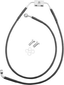 DRAG SPECIALTIES Brake Line - Front - Black - +6" - FXDB '12-'17 612135-6BLK