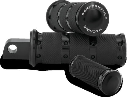 Performance Machine Footpegs XLS - Black Ano