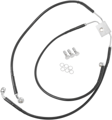 DRAG SPECIALTIES Brake Line - Front - Black - +4" - FXDF '12-'17 612137-4BLK