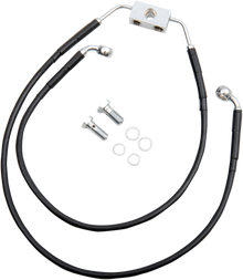 DRAG SPECIALTIES Brake Line - Front - Black - +10" - FXDWG '12-'17 612138-10BLK