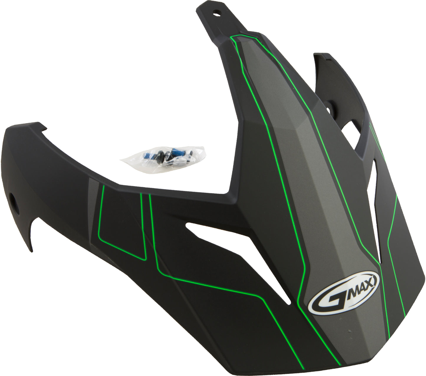 Visor W/Screws Expedition Matte Black/Hi Vis Green Gm 11
