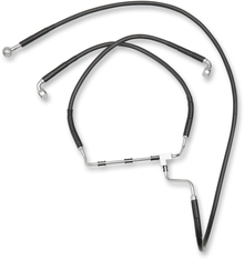 DRAG SPECIALTIES Brake Line - Front - Black - +6" 614085-6BLK