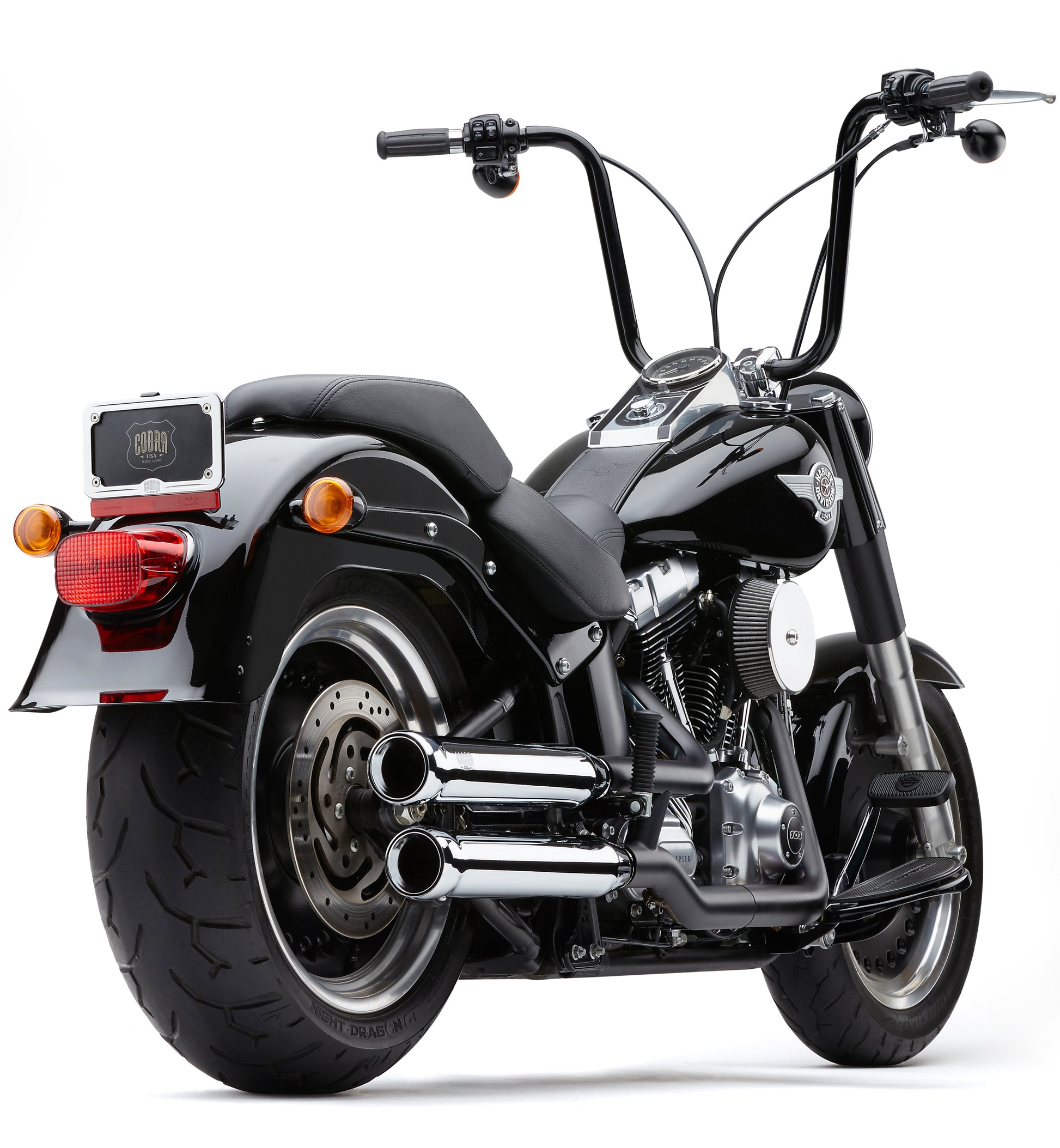3" Nh Series Slip Ons Chrome Fat Boy/Dce 07 17
