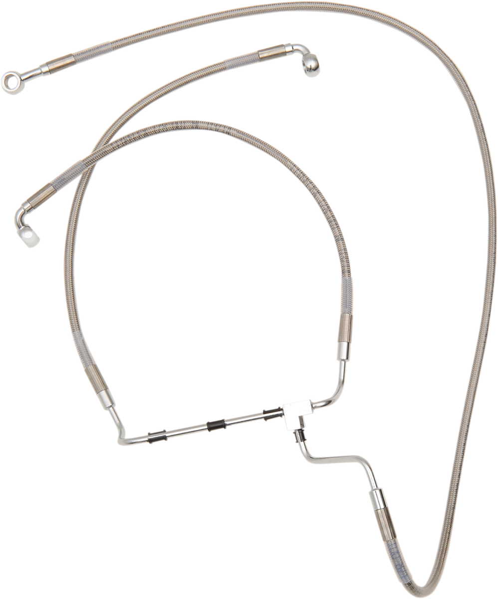 DRAG SPECIALTIES Brake Line - +8" - Stainless Steel - ABS 614220-8