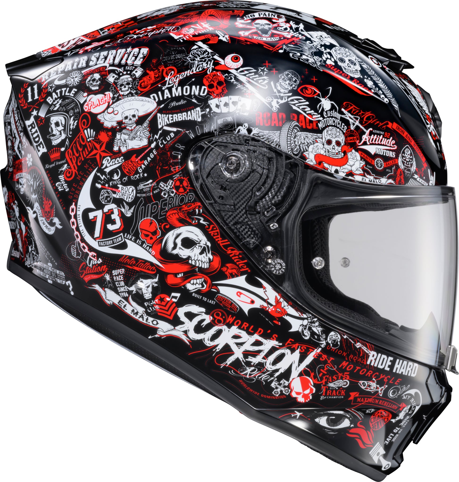 Exo R330 Full Face Helmet Shake 2 Red Xl